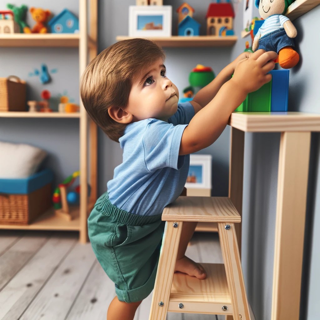 Bereket Reaching for His Toy